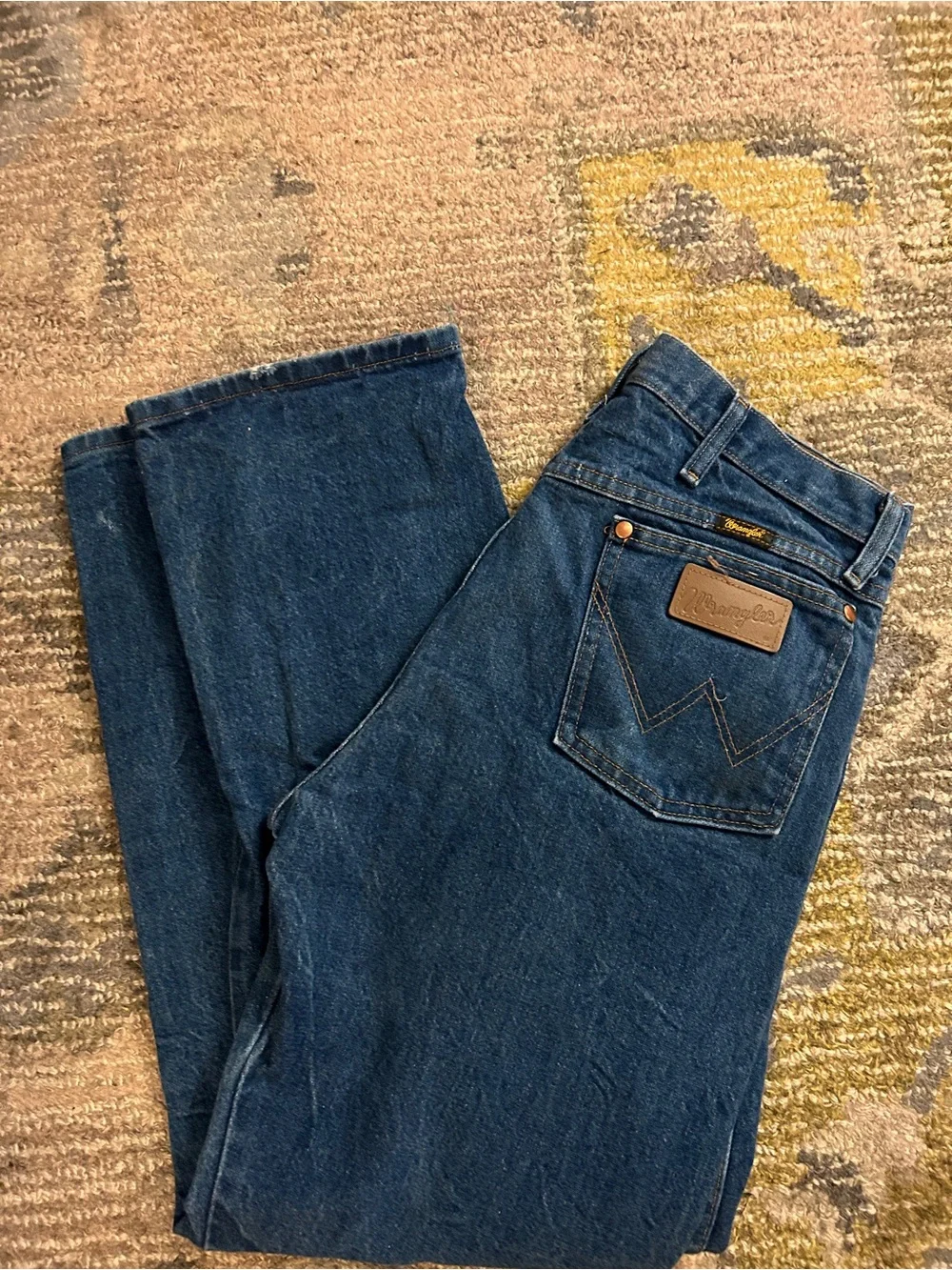 Wrangler Men’s Indigo Straight-Leg Jeans 35x30